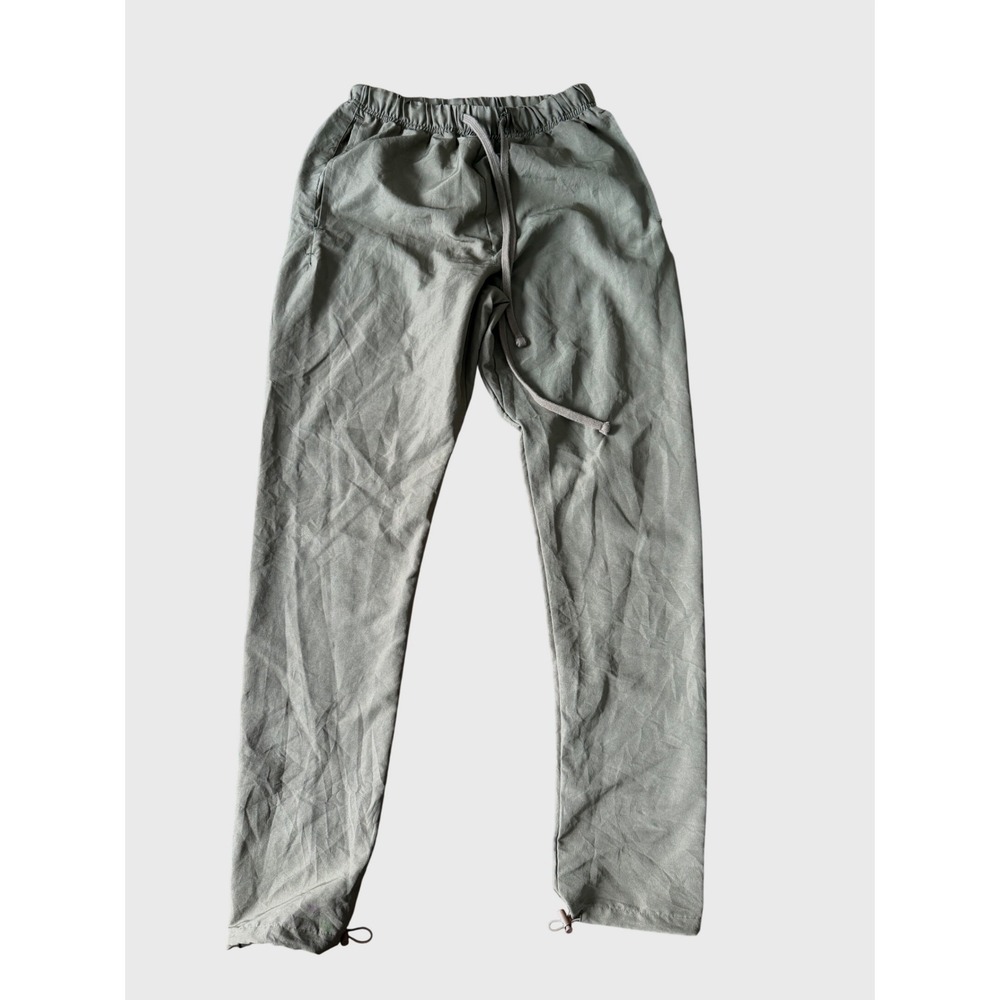 MNML Mens Green‎ Tapered Nylon Pants Adjustable Bungee Cuff Size S Streetwear